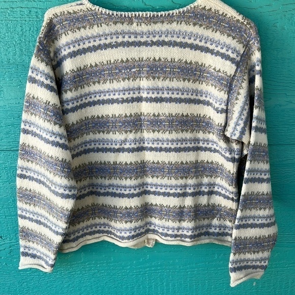 ALPS WOOL SCANDINAVIAN NORDIC FAIR ISLE BUTTON CARDIGAN SIZE MEDIUM - Picture 5 of 6